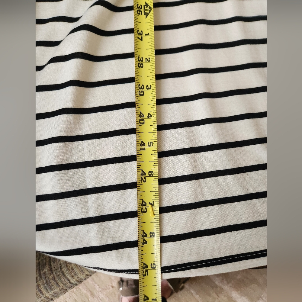 Banana Republic Black-White Striped Sleeveless Midi Dress , Size Small - Picture 11 of 12